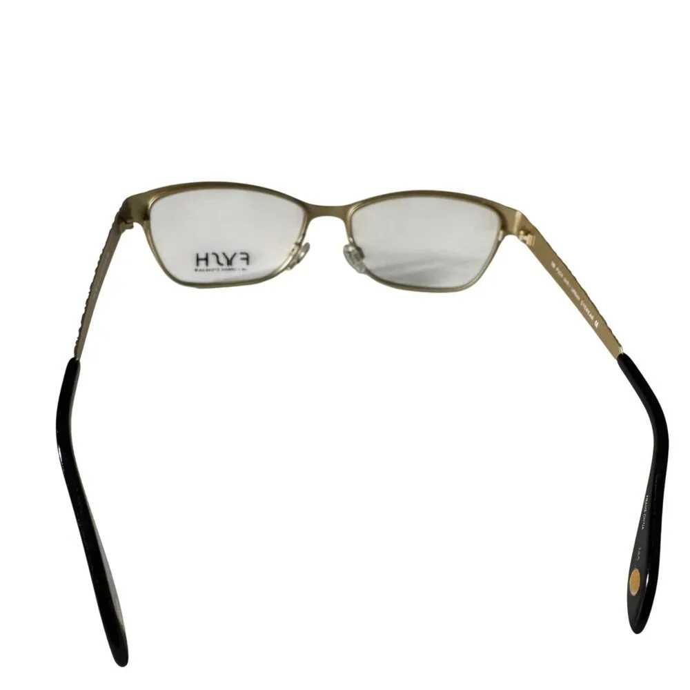 Fysh UK Urban Eyewear 3511 51-17-135 FRAME ONLY Black/Gold Scrollwork Eyeglasses